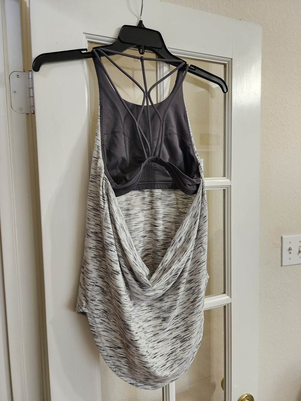 Lululemon Twist & Toil Tank Size 8 Space Dye Open Back Shelf Bra - Picture 4 of 10